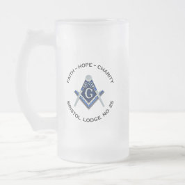Bristol No 25 Masonic Frosted Mok