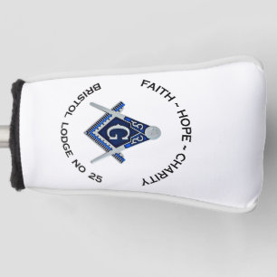 Bristol No 25 Masonic Golf Putter Hoesje Golfheadcover