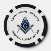 Bristol No 25 Masonic Poker Chips (Achterkant)