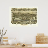 Bristol, RI Panorama - 1891 Poster (Keuken)