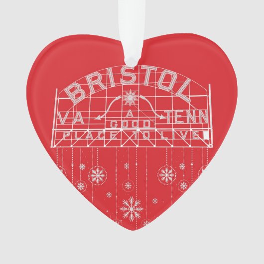 Bristol Slogan Sign Red Christmas Heart (devant)