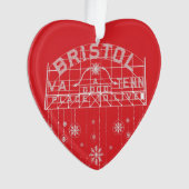 Bristol Slogan Sign Red Christmas Heart (devant)