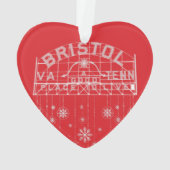 Bristol Slogan Sign Red Christmas Heart (dos)
