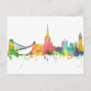 BRISTOL, UK SKYLINE BRIEFKAART