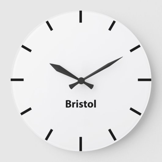 Bristol United Kingdom Time Wall Clock Grote Klok (Voorkant)