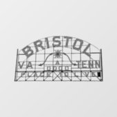 Bristol VA TN slogan panneau de la fenêtre clouer (Feuille)
