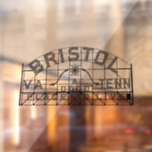 Bristol VA TN slogan panneau de la fenêtre clouer (Feuille 2)