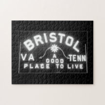 Bristol VA TN Teken 's nachts