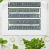 Bristol Virginia Tennessee Marker white Theedoek (Gevouwen)