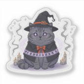 Brit Familiar: de Britse Korthaar Heks Sticker (Voorkant)