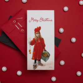 Brita als Iduna Carl Larsson Vintage Art Christmas Feestdagenkaart