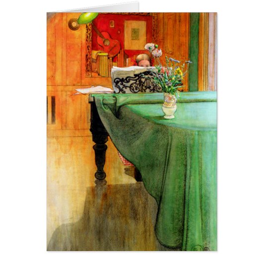 Brita au piano de Carl Larsson, Art Vintage (Devant)