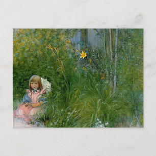 Brita in the Flower Bed c1897 Briefkaart