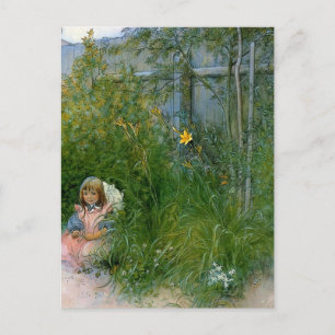 Brita in the Flower Bed c1897 Briefkaart