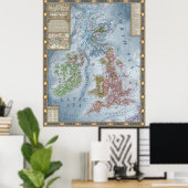 Britannia onder de golven poster (Thuiskantoor)