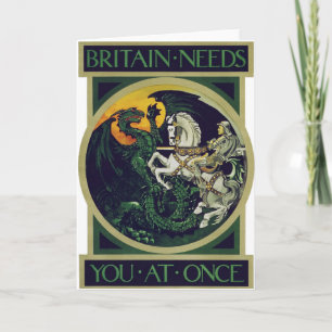 Britannië heeft je nu nodig - St. George Vintage K Kaart