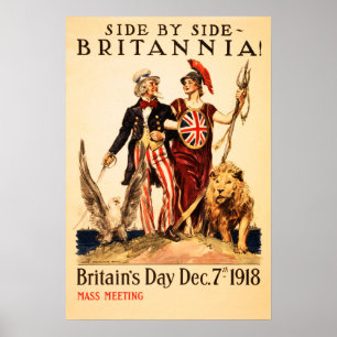 BRITANNIË! Samen aan zij 1918 bondgenoten uit de E Poster