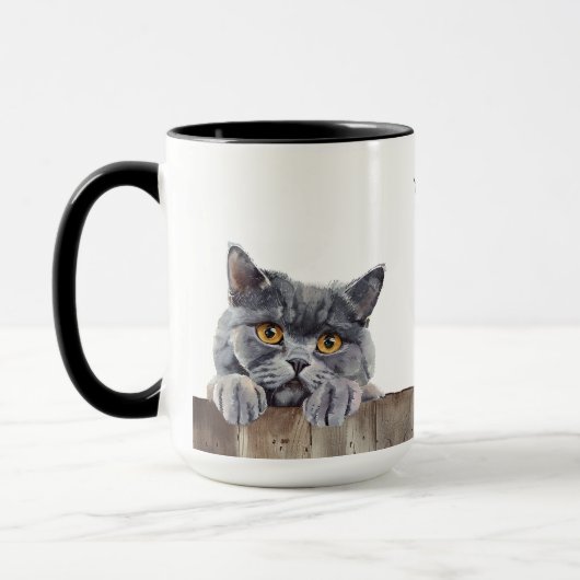Britanniques Shorthair Cat Mug (Gauche)