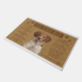 Britany Spaniel Dog House Rules, als het gebroken, Deurmat (Schuin)
