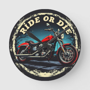 Brite-T Motorfiets Ride or Die 0018667 Ronde Klok