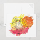 British Aftermiddag Tea Briefkaart (Voorkant / Achterkant)