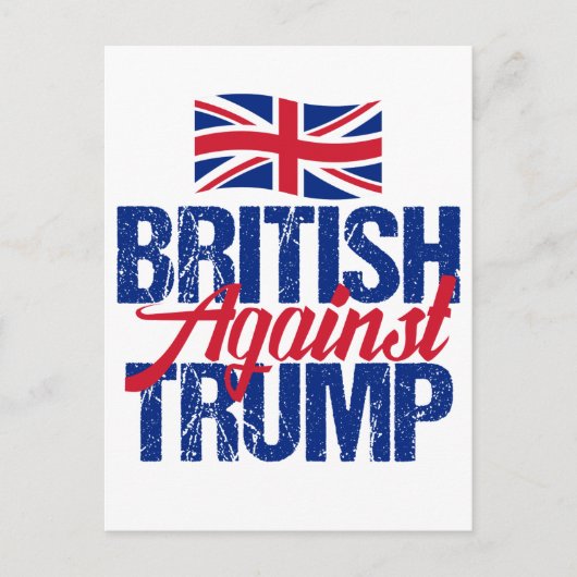 British Against Trump Briefkaart (Voorkant)