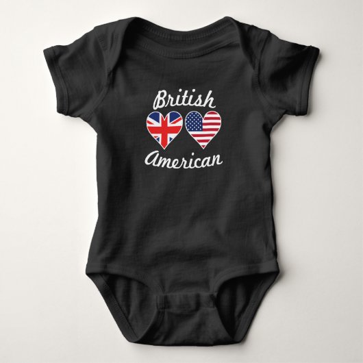 British American Flag Hearts Romper (Voorkant)