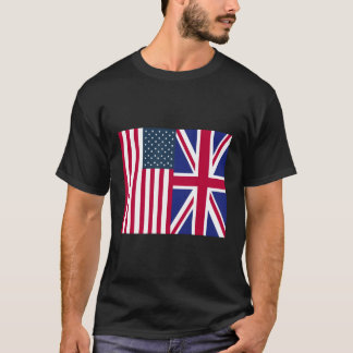 British American Flags Union Jack Verenigd Koninkr T-shirt