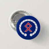 British AngloCeltic Badge - Torc & Rune Ronde Button 3,2 Cm (Voorkant /achterkant)