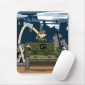 British Army Soldier en Tank Scene Mousepad Muismat (Met muis)