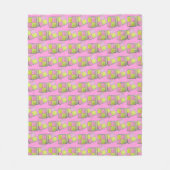 British Battenberg Marzipan Sponge Cake Bakery Fleece Deken (Voorkant)