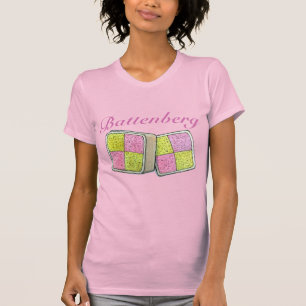 British Battenberg Marzipan Sponge Cake Bakery T-shirt