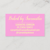 British Battenberg Marzipan Sponge Cake Bakery Visitekaartje (Achterkant)