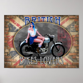 British bike lovers poster
