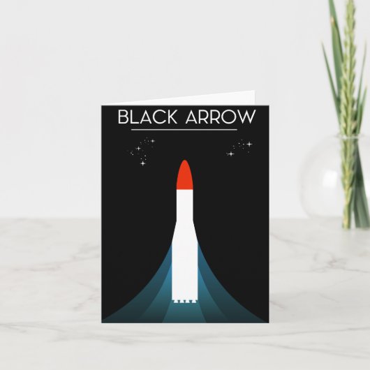 British Black Arrow Rocket Space Art Feestdagen Kaart (Voorkant)