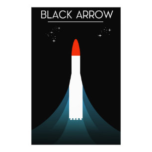 British Black Arrow Rocket Space Art Foto Afdruk