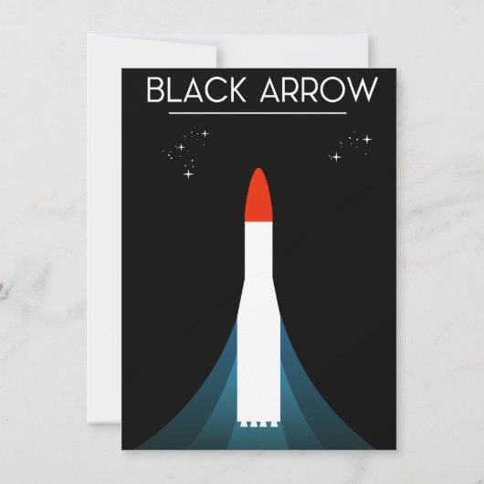 British Black Arrow Rocket Space Art Kaart (Achterkant)
