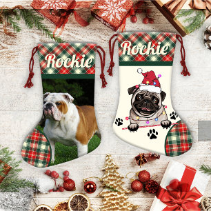 British Bull Dog gepersonaliseerde Kerstmis Kleine Kerstsok