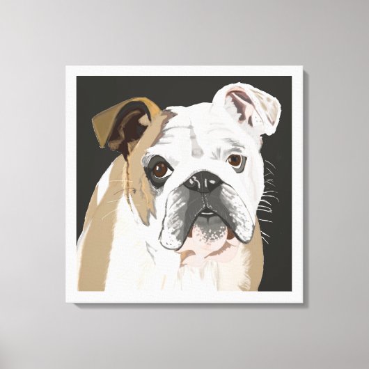 British Bulldog Canvas Afdruk (Voorkant)
