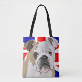 British Bulldog met Union Jack Draagtas (Voorkant)