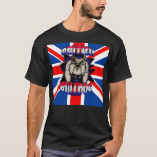 British Bulldog met Union Jack T-Shirt