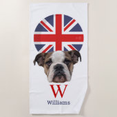 BRITISH BULLDOG Monogram Strandlaken (Voorkant)