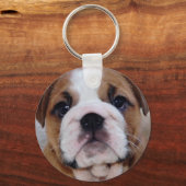 British Bulldog Puppy Keyring Sleutelhanger (Voorkant)