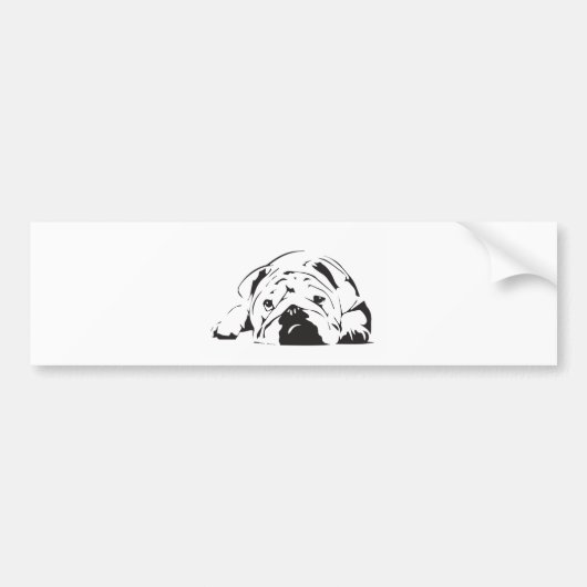 British Bulldog Stencil Bumpersticker (Voorkant)