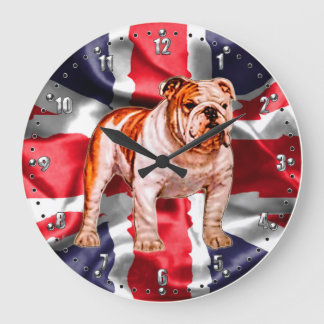 British Bulldog Wall Clock Grote Klok