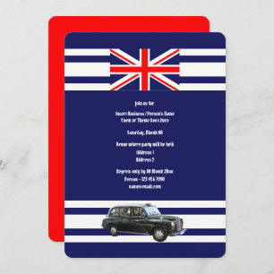 British cab Union Jack vlag Britse themafactor Kaart