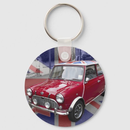 British Classic Mini car Sleutelhanger (Voorkant)
