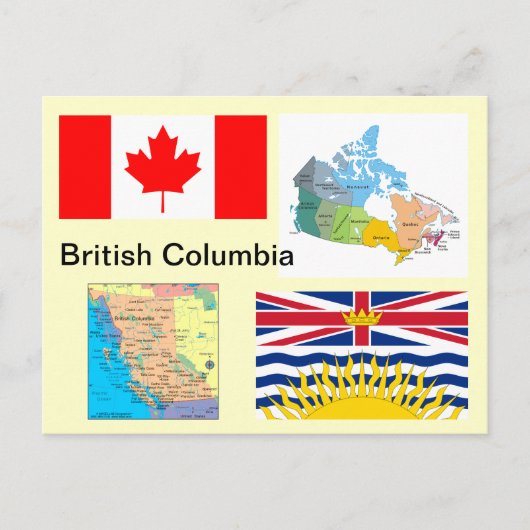 British Columbia Canada Briefkaart (Voorkant)