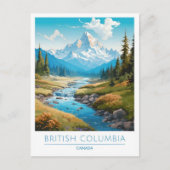 British Columbia Canada Vintage Travel Briefkaart (Voorkant)