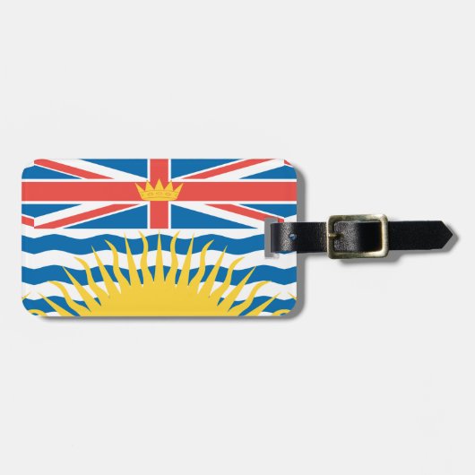 BRITISH COLUMBIA Flag Bagagelabel (Voorkant horizontaal)